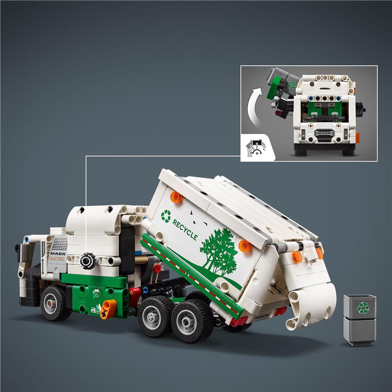 LEGO Technic Mack LR Electric Garbage Truck Toy for Kids