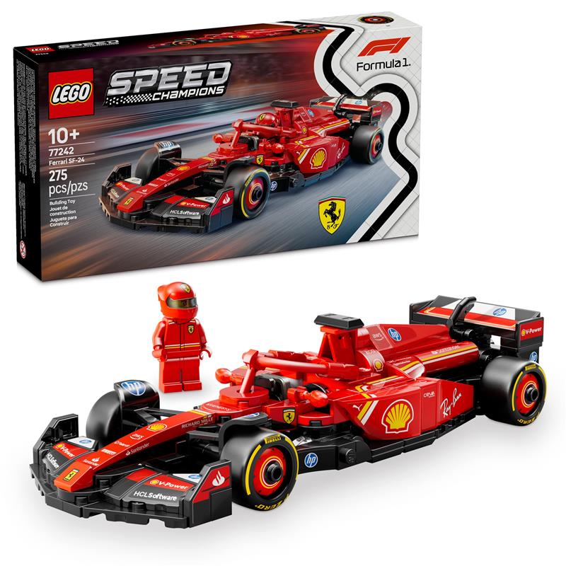 LEGO Speed Champions Ferrari SF-24 F1 Race Car Building Set and Toy Dr