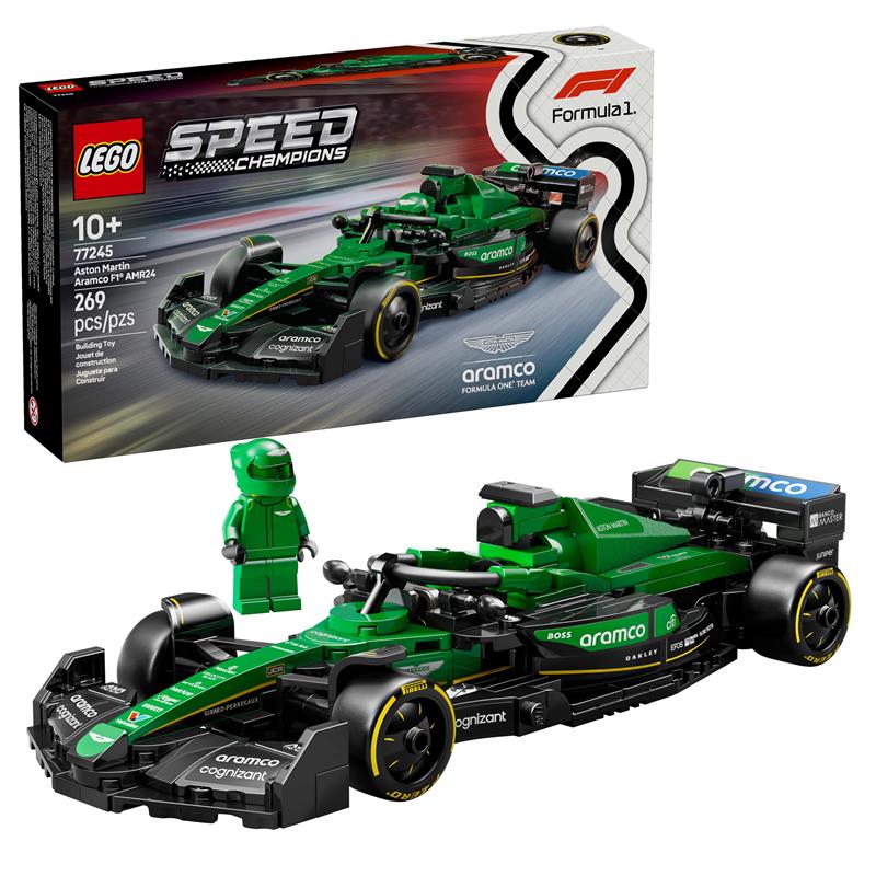 LEGO Speed Champions Aston Martin Aramco F1 AMR24 Race Car Building To
