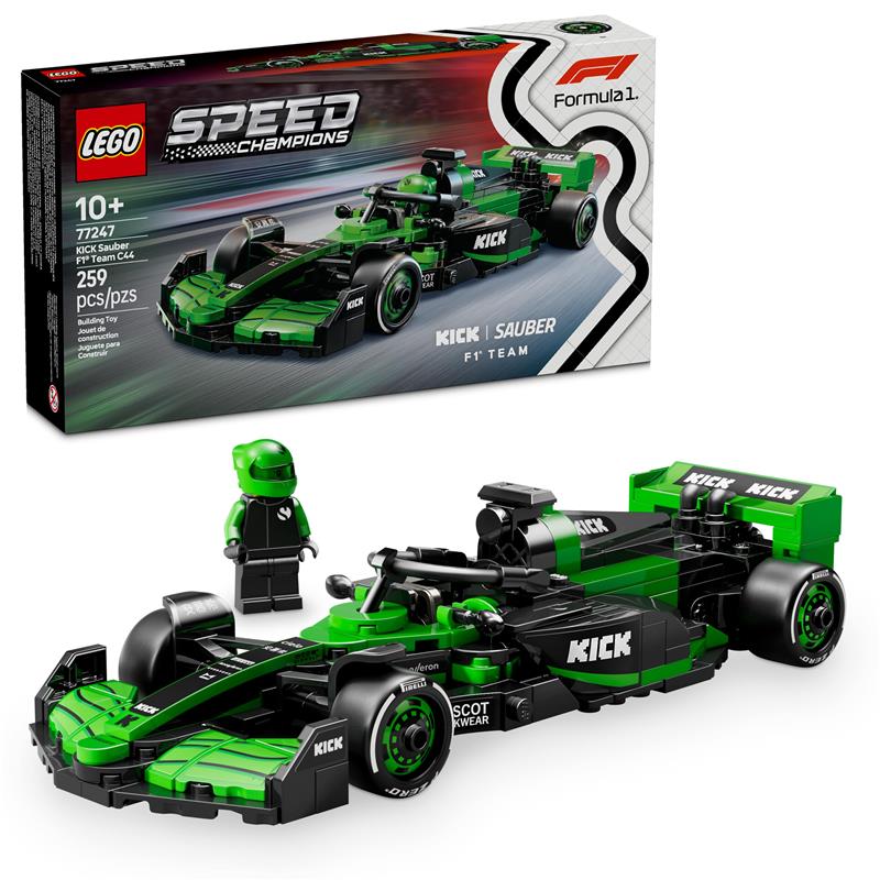 LEGO Speed Champions KICK Sauber F1 Team C44 Race Car Toy Building Set