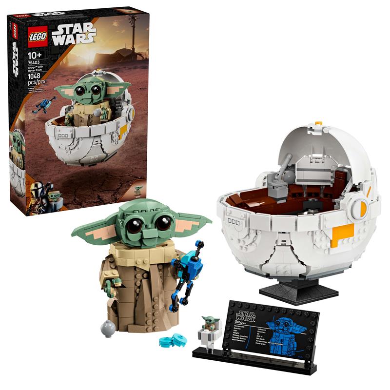 LEGO Star Wars The Mandalorian: Grogu with Hover Pram Buildable Toy Fi