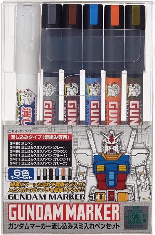 Mr Hobby Gundam Marker Set - Gundam Pouring Marker Set