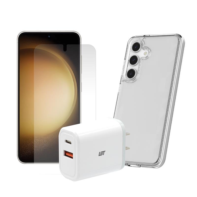 Samsung Galaxy S24 - Bundle TUFF8, Tempered Glass, 30W PD Charger