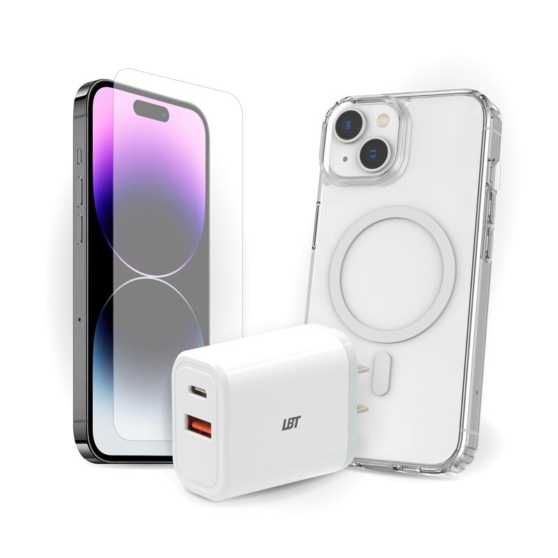 iPhone 15 - Bundle TUFF8, Tempered Glass, 30W PD Charger