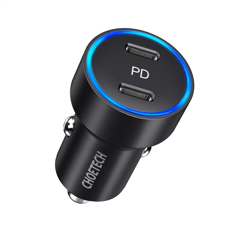 Choetech 40W Dual USB-C PD 3.0 Car Charger