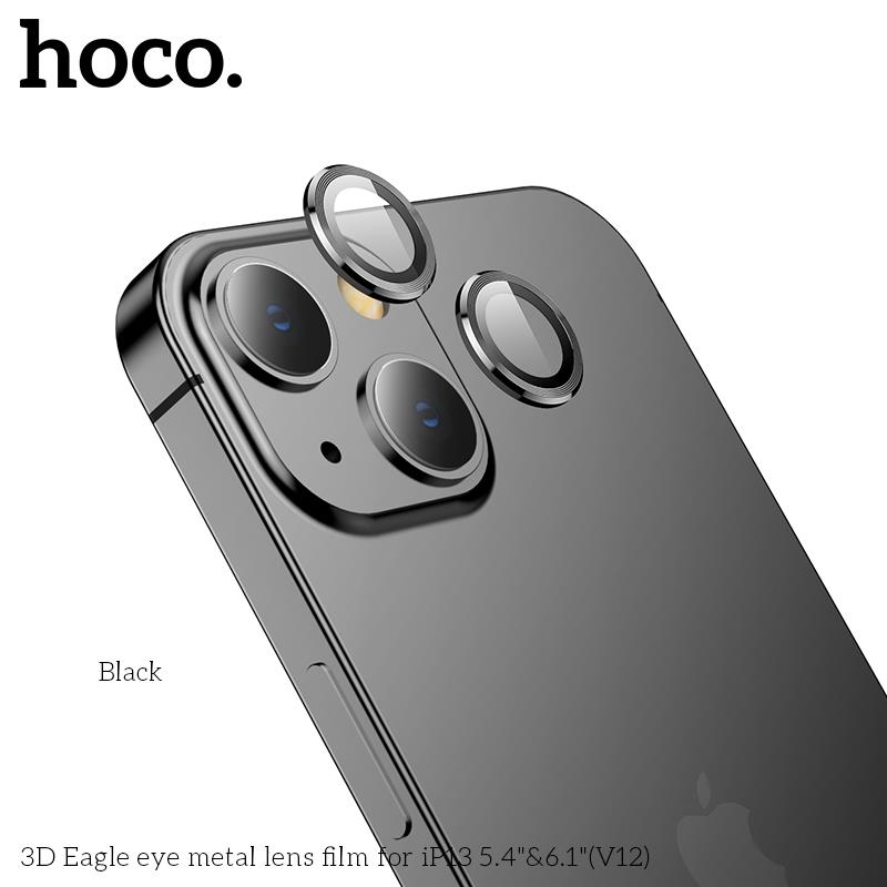 HOCO 3D Eagle Eye Metal Lens Film for iPhone 13 Mini &13 Black