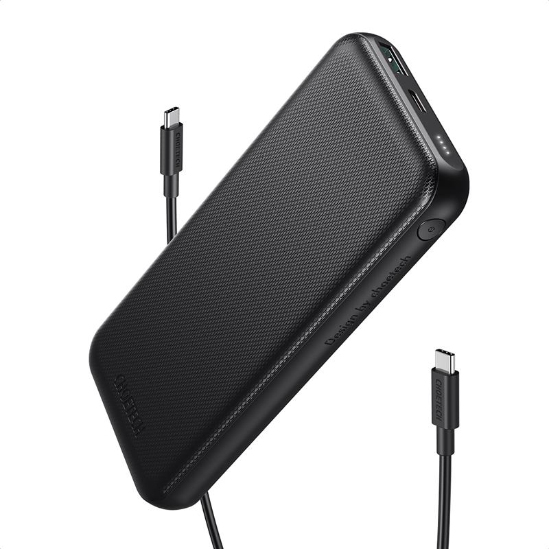 Choetech 10000mAh PD + QC 18W Power Bank, 50cm USB-C to USB-C Cable(Open Box)