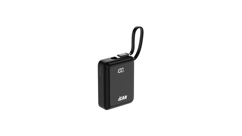 10000mAh PD30W with Built-in Cable  2xUSB-C LED Display Portable Power