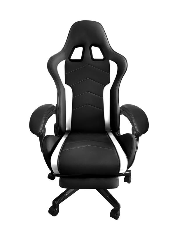 iCAN Ergonomic Gaming Chair, PU Leather, High-Density Foam, Class 4 Gas lift, Fixed PU Armrest, 350mm PU Base & 50mm PU Castor,