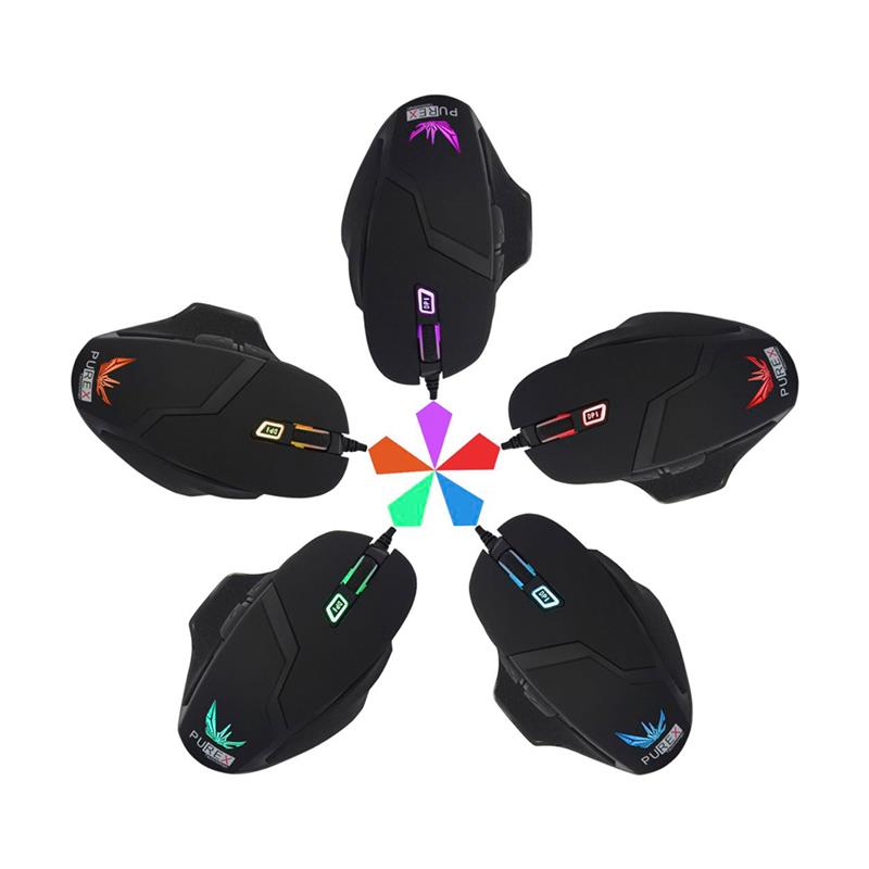 Purex High Precision Programmable Wired Gaming Mouse