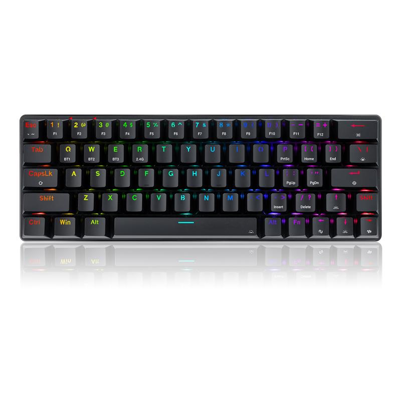 Redragon Jax Pro (K613P) Bluetooth, 2.4G,Wired connection Blue Switch Mechanical Gaming Keyboard durable key 63 key portable...