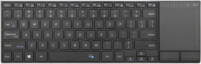 Rii K22BT Wireless Scissor Switch Keyboard with Built-in Touchpad(Open Box)