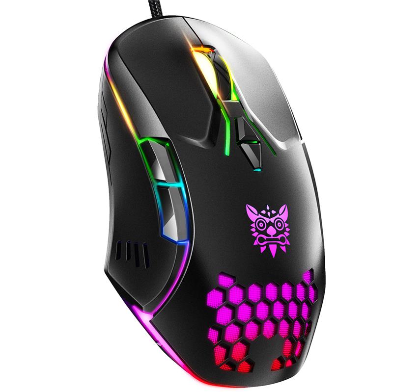 Onikuma CW902 Honeycomb Wired Gaming Mouse,3600DPI