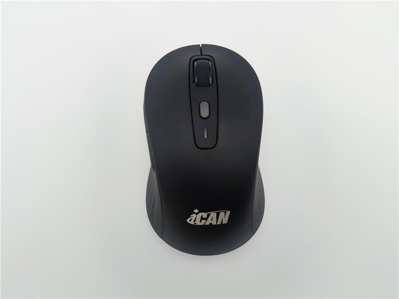 Souris de bureau sans fil iCAN noire 2,4 GHz/Bluetooth, 1 600 DPI, 6 boutons