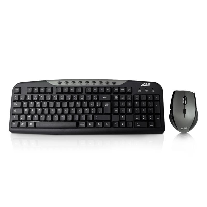 iCAN CWK-698 2.4G Bilingual Wireless Keyboard & Mouse Combo(Open Box)