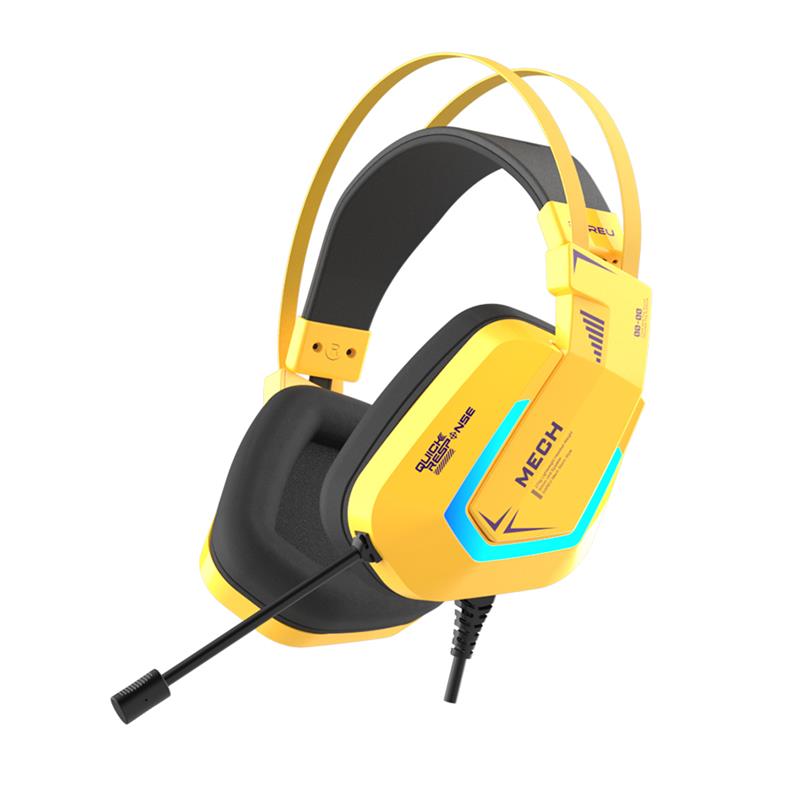 Dareu EH732 Yellow Wired Gaming Headset, 7.1 Virtual Surround Sound