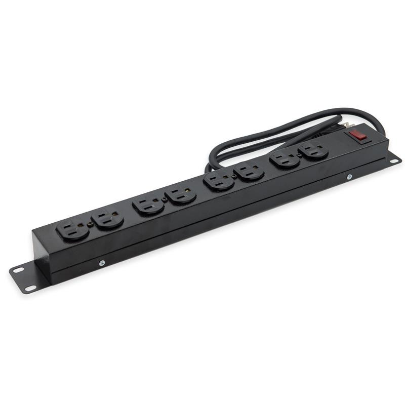 iCAN 8 Outlets Metal Power Strip with Wall Mount Design and 3ft Cord(Open Box)