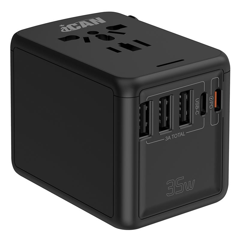 iCAN 35W 5-Port Universal Travel Adapter