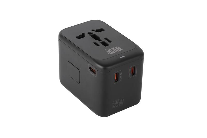 iCAN 65W 4-Port Universal Travel Adapter(Open Box)