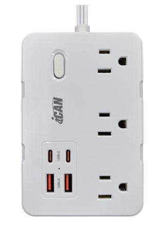 iCAN 6 QT660-CU 6 Outlets Surge Protector with 2 USB-A and 2 USB-C(Open Box)