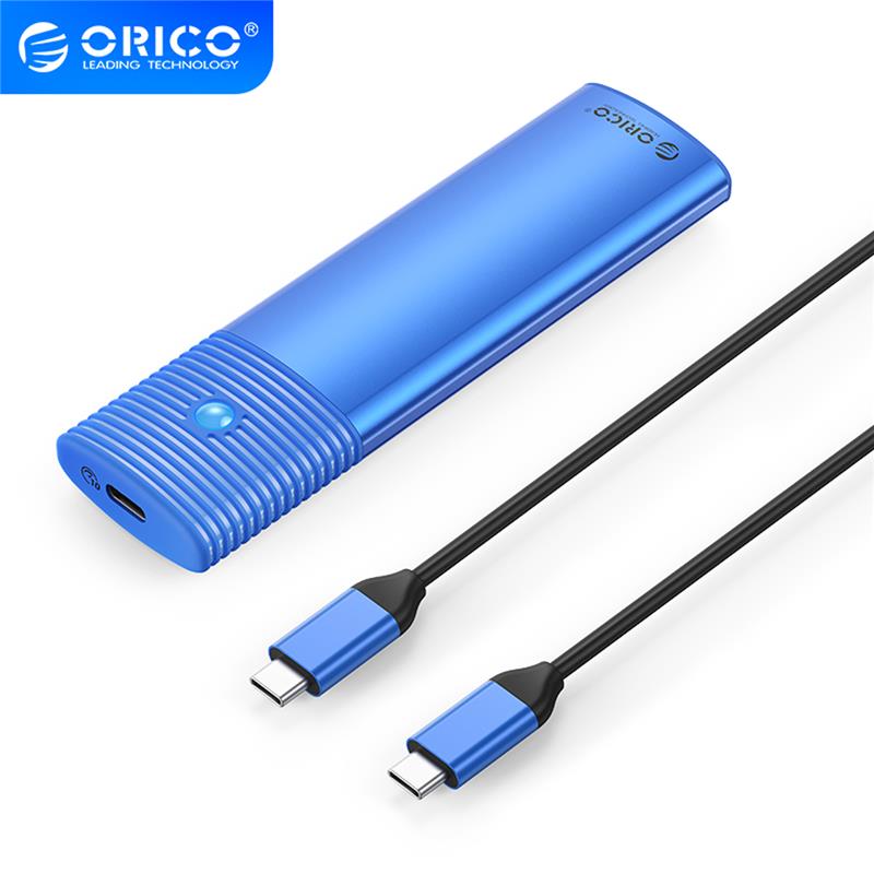 ORICO USB3.2 Gen2 USB-C M.2 NVMe SSD Enclosure (10Gbps) - Blue(Open Box)