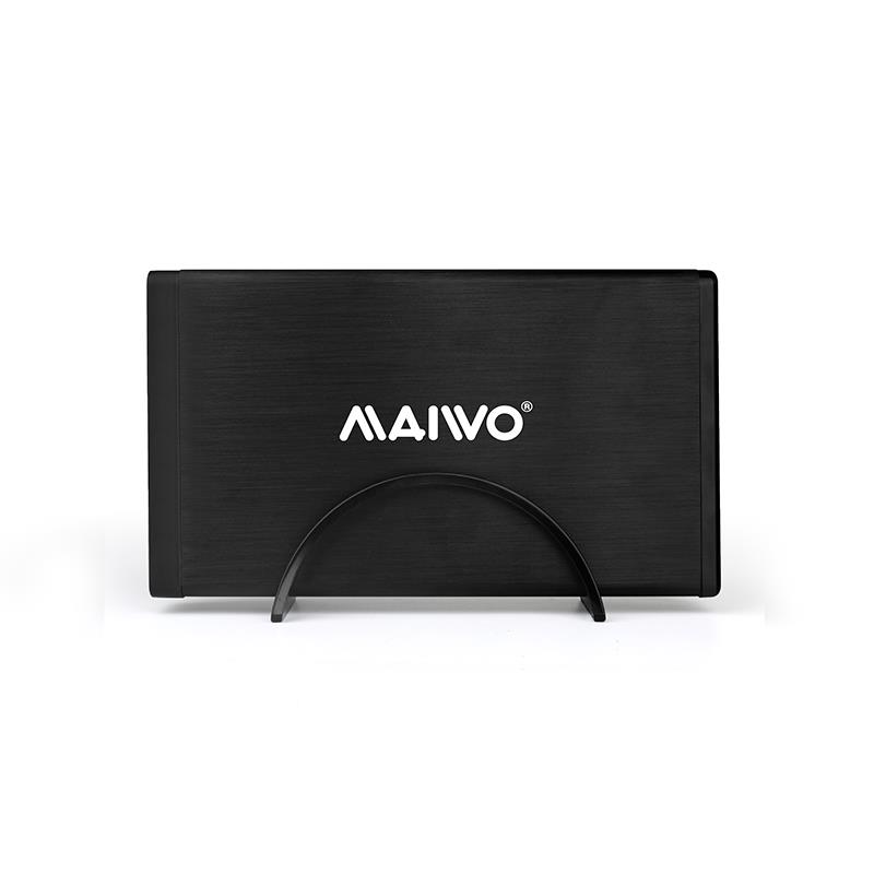 Maiwo K3505CU3S USB3.2 GEN1 External Enclosure for 3.5"/2.5" SATA HDD/SSD, Black.