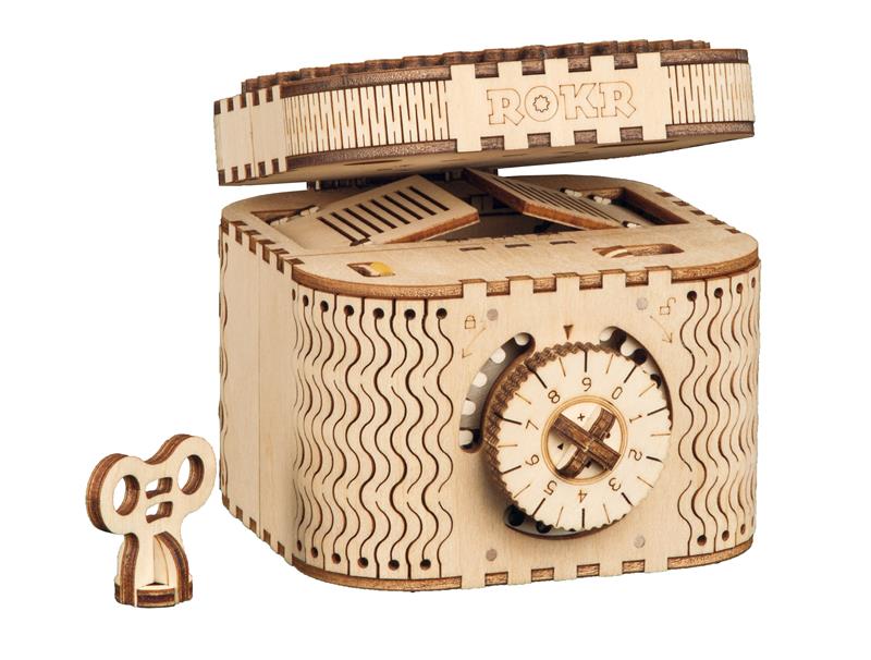 ROKR 3D Wooden Puzzle,ROKR Treasure Box (LK502),Perfect Gift(Open Box)