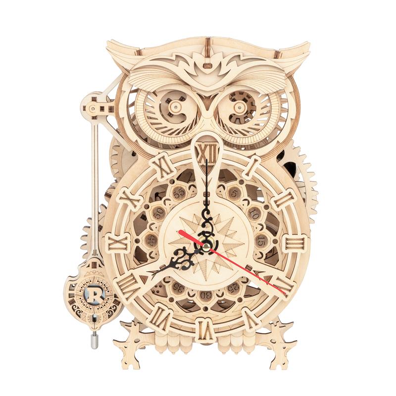 ROKR 3D Wooden Puzzle,Owl Clock,Perfect Gift Collection,DIY Enthusiast