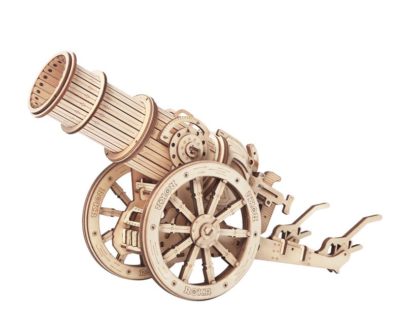 ROKR 3D Wooden Puzzle,Wheeled Siege Artillery Epic War Series