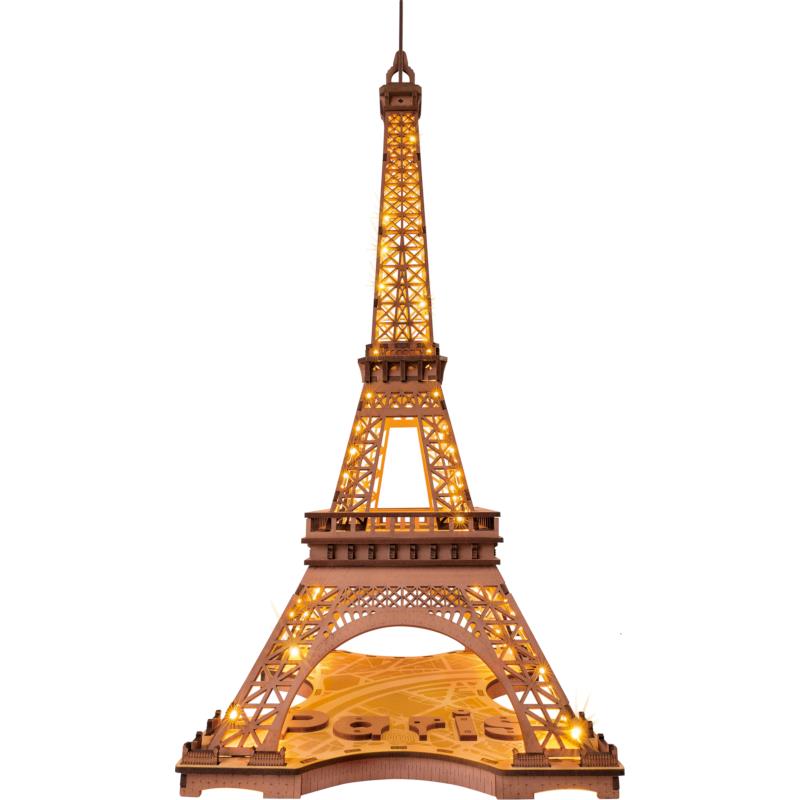 ROKR 3D Wooden Puzzle,Night of the Eiffel Tower Puzzle,Christmas Gift