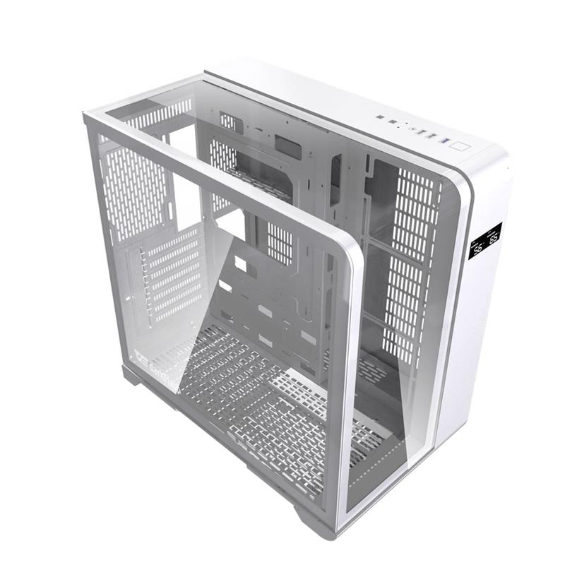 DarkFlash L280 Curve Panoramic ATX Computer Case, White