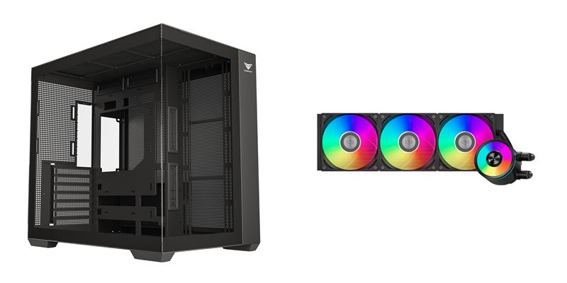 Armoury C708 Tempered Glass Mid-tower, Black+PCCOOLER CPS DA360 PRO ARGB CPU Liquid Cooler