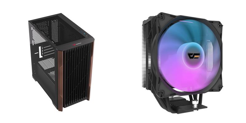 Armoury A08 Micro ATX Case+DarkFlash Storm Z4 Pro Mist Tower CPU Cooler, Black