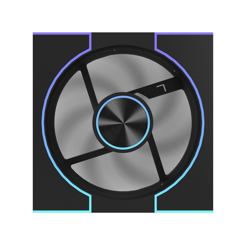 DarkFlash 120 mm Régulier Ventilateur  Noir(Open Box)