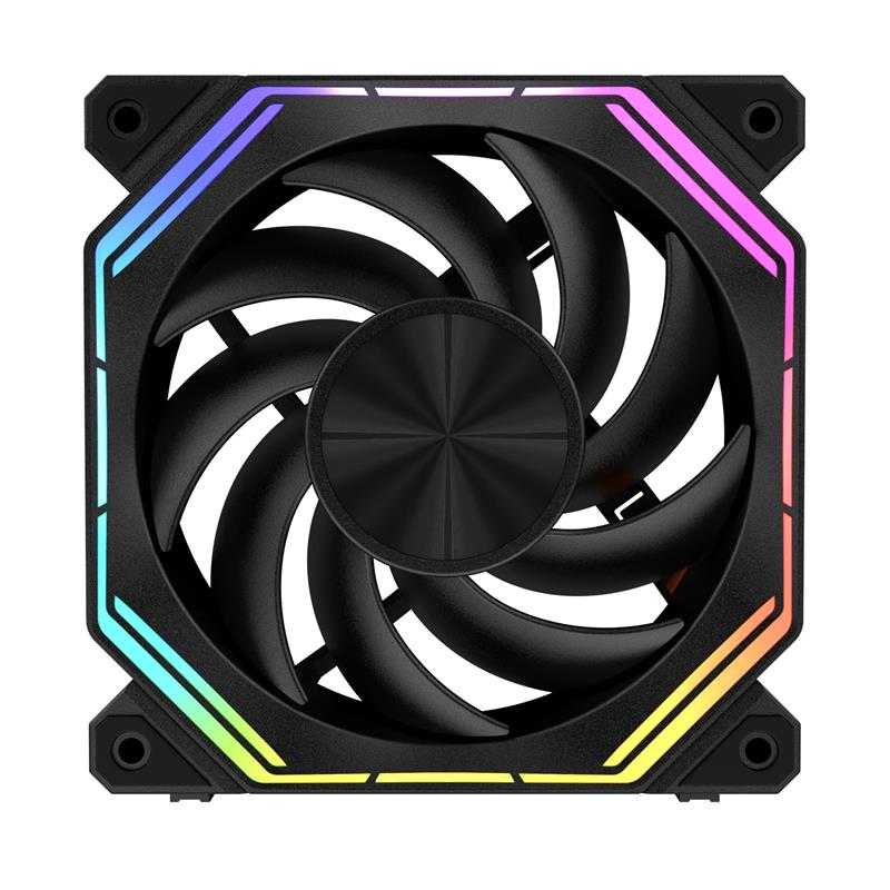 DarkFlash INF34R A-RGB Cooling Fan, Reverse Airflow, 1 Pack, Black
