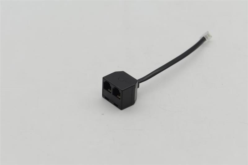 iCAN RJ9 Combiné téléphonique/casque adaptateur/séparateur (1 en deux sorties) - 6 pouces (RJ9-1M2F-BLK)(Open Box)