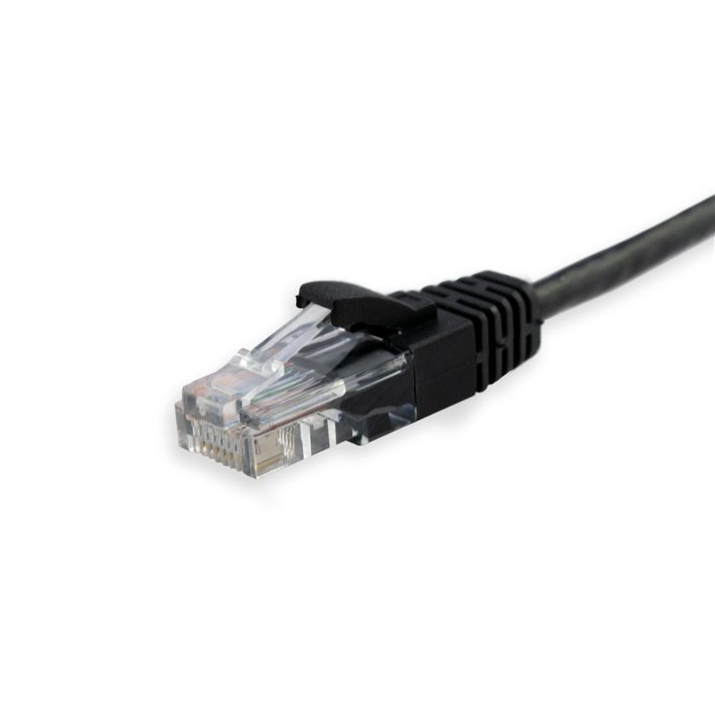 iCAN Super Slim Premium CAT6 LAN Patch Cable, High Speed 1Gbps 250MHz, with Strand-relief Black Boots, 28AWG, 2FT