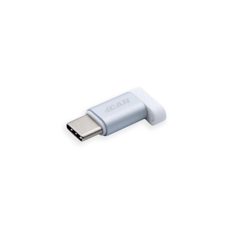 iCAN Type C to Micro USB Adapter, White(Open Box)