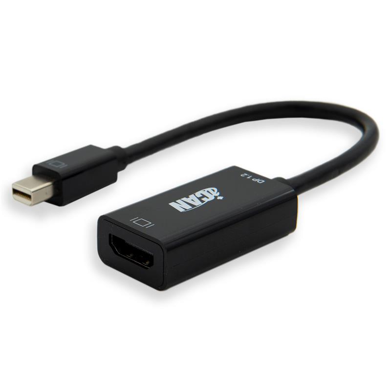 iCAN Passive Mini DisplayPort 1.2 to HDMI 4K x 2K Adapter, M/F, Black