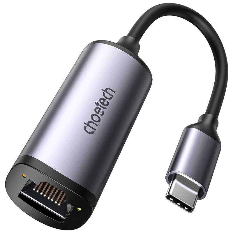 Choetech USB C To Gigabit Ethernet Adapter 2.5G Type C To RJ45 LAN Network Adapter Connector