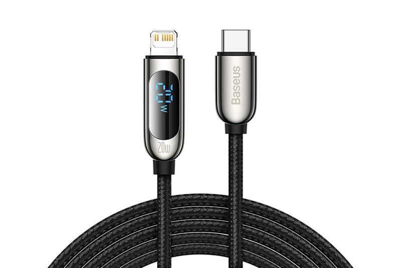 Baseus Display Fast Charging Data Cable Type-C to IP 20W 2m Black