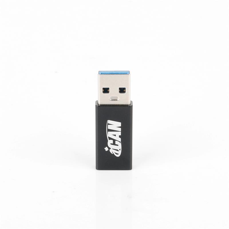 iCAN USB 3.0 A Male to Type C Female Adapter, 5G, Aluminum Black