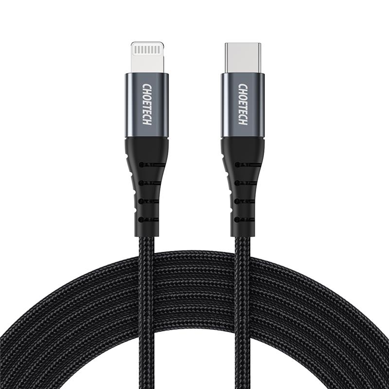 Choetech USB C To Lightning Cable [2m/6.6ft Apple MFi Certified] Premium Nylon Braided(Open Box)