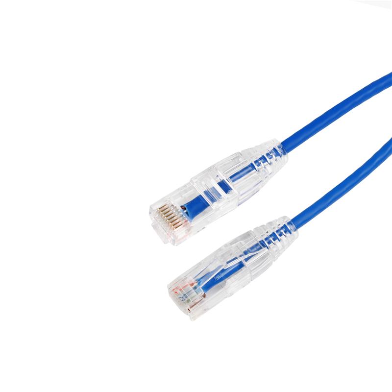 iCAN Ultra Slim CAT6 Ethernet Patch Cable, High Speed 1000Mbps 250MHz, UTP 28AWG, 5FT, Blue