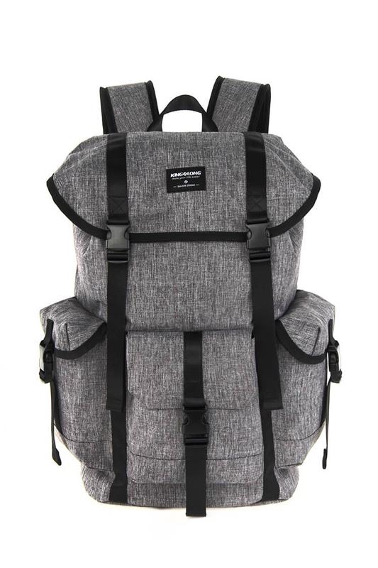 KINGSLONG - Sac à dos de 15,6 po en polyester, gris