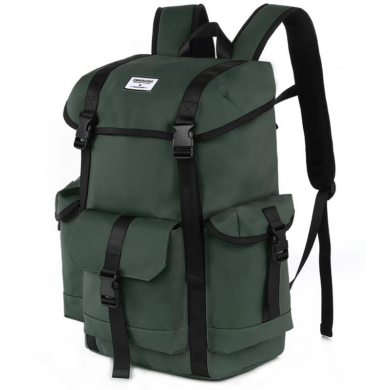 KINGSLONG 15.6 Backpack Hiking Motorcycle Camping Traveling Green