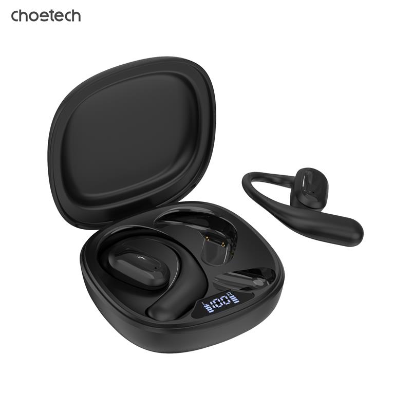 CHOETECH BH-T25 Open-Ear Air Conduciton ENC Sports Earbus, Black