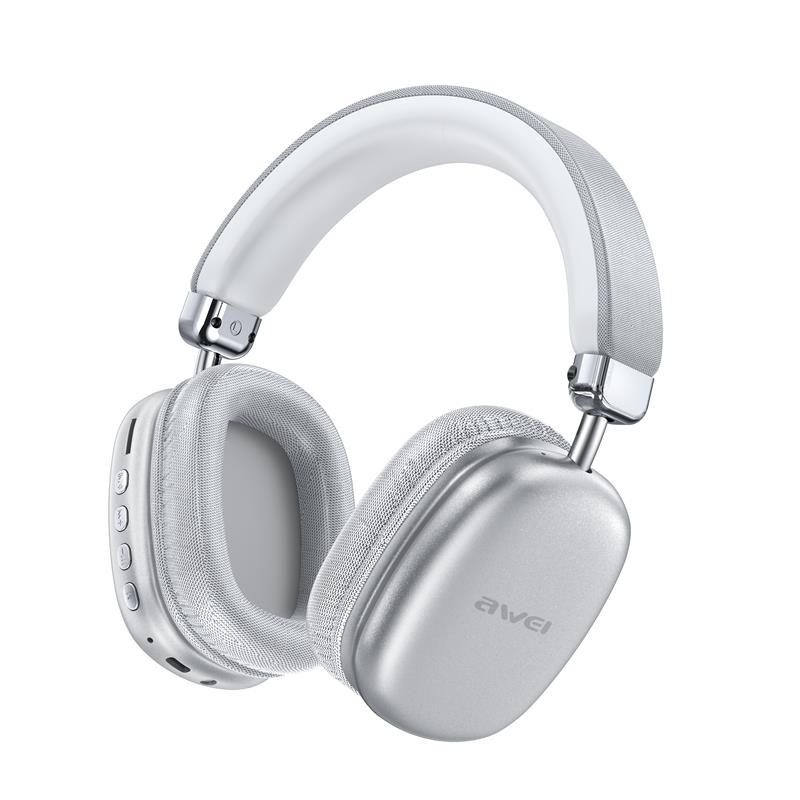 Casque sans fil avec son surround argenté AWEI AT7