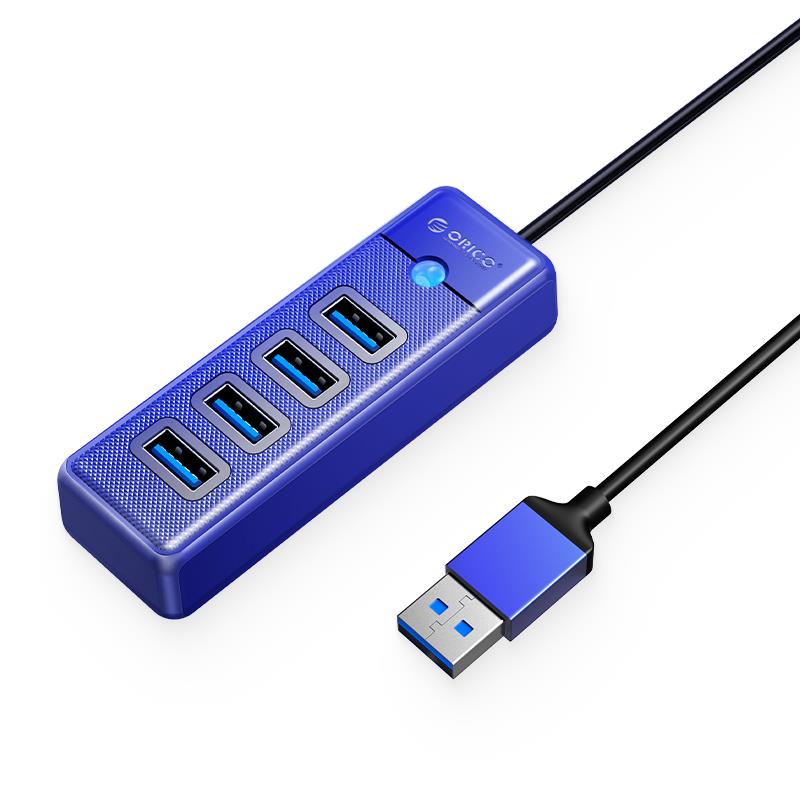 ORICO 4-Port USB-A To USB 3.0 Hub with 15cm Cable, USB-A Input, Blue