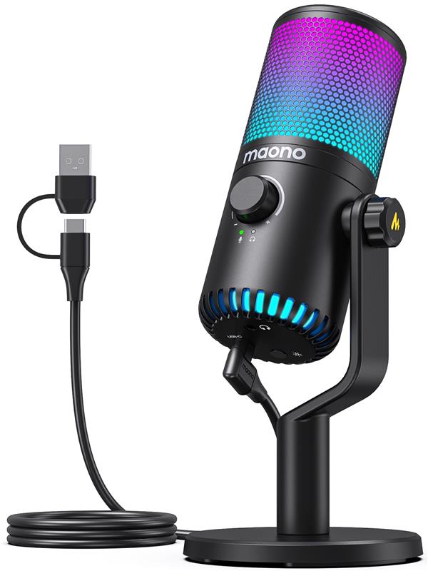 Microphone de jeu USB MAONO DM30 RVB